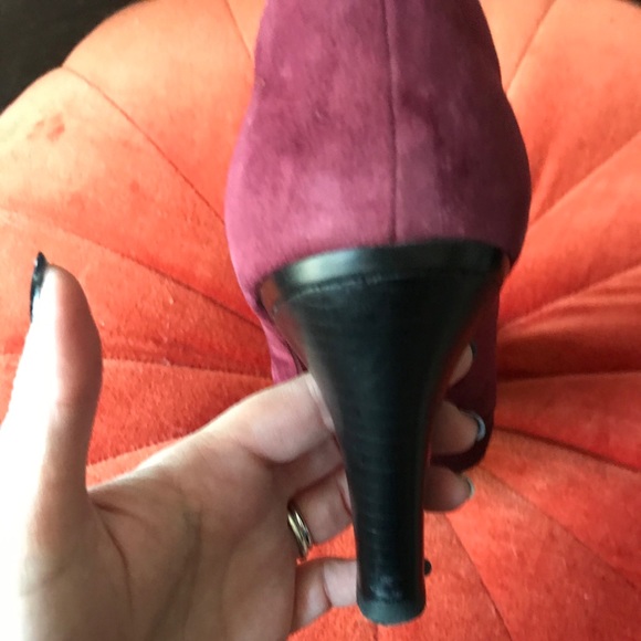 Sofft suede bordeaux Madelia strappy platform heal - Picture 12 of 16